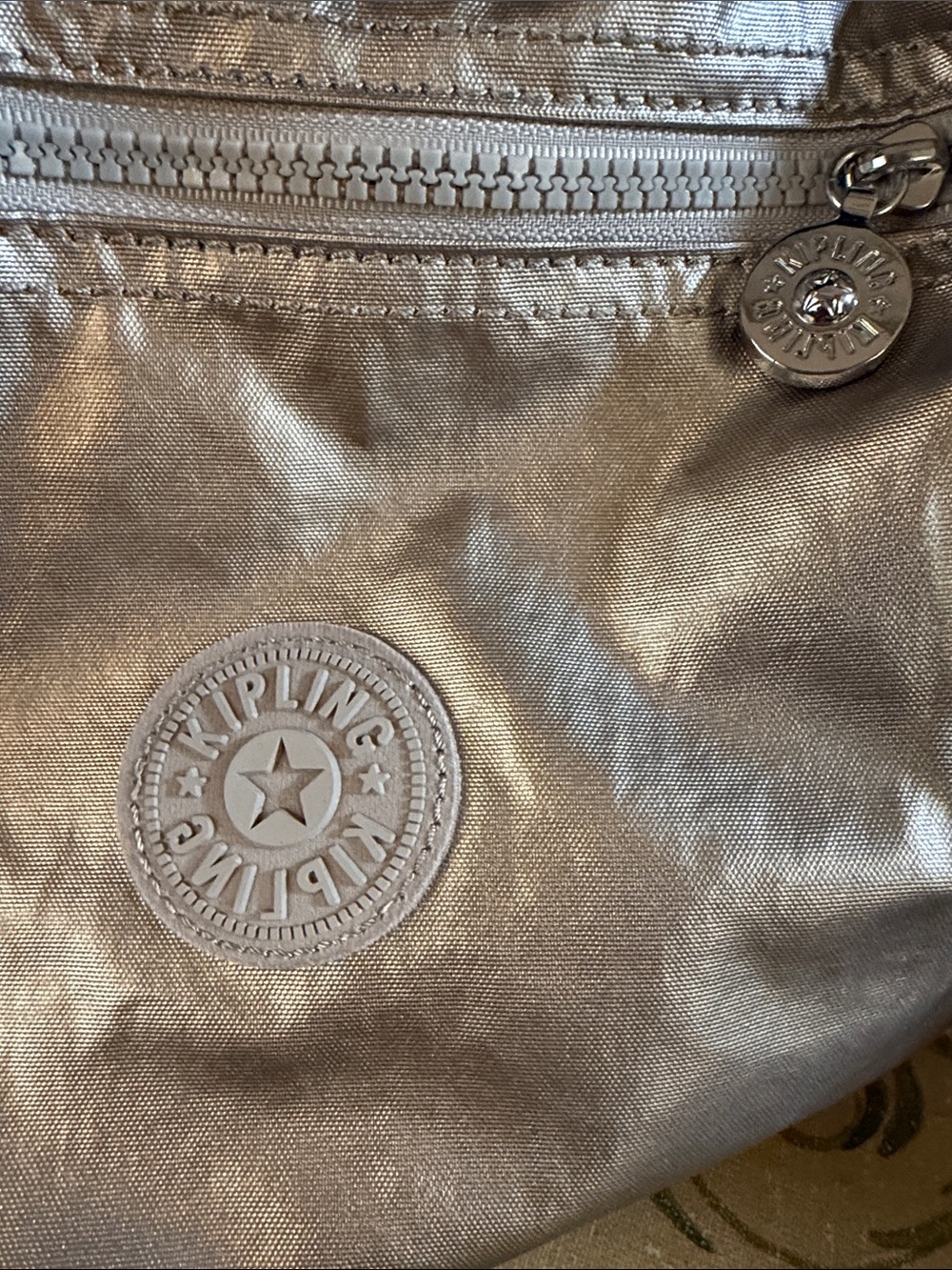Kipling Metallic Gold Backpack - Picture 2 of 7